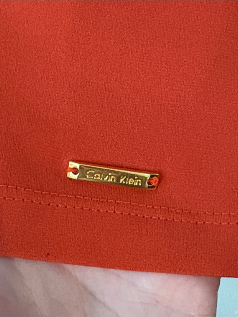 Calvin Klein Orange Knot-Neck Sleeveless Camisole - Picture 5 of 8